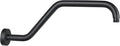 S Shape Shower Arm with Flange, High Rise Shower Head Extension Arm, Stainless by Kaphome