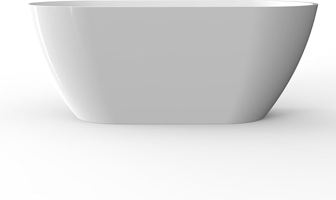 59 Inch Acrylic Freestanding Bathtub, Acrylic Soaking Bathtub - Image 2