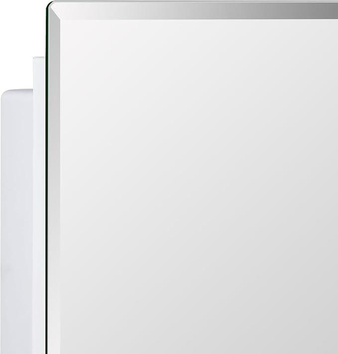 Plastic Bathroom Medicine Mirror Cabinet 16 x 22 inch, Surface and Recessed - Image 5