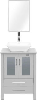 eclife 24" Modern Bathroom Vanity Sink Combo Freestanding Cabinet by eclife