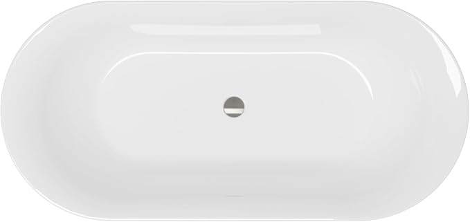 FerdY Nami 67" Acrylic Freestanding Bathtub, V Shape Freestanding Soaking - Image 6