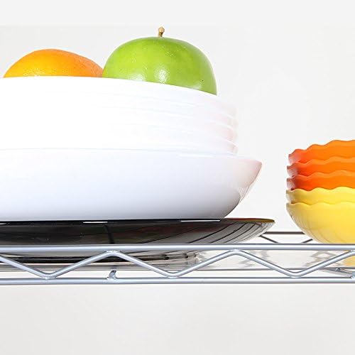 4 Tier Storage Racks Shelving, Heavy Steel Pantry Shelves, Adjustable Wire - Image 9
