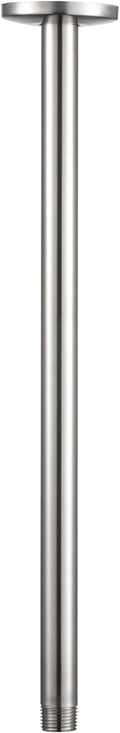 OFFO Shower Arm with Flange, 16 in Brushed Nickel Ceiling Mount Replacement by OFFO