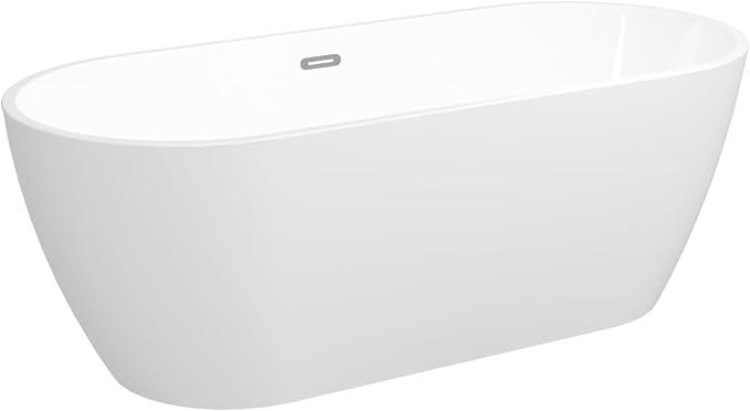 FerdY 67" Bali Elite Acrylic Freestanding Bathtub, Gracefully Shaped - Image 6