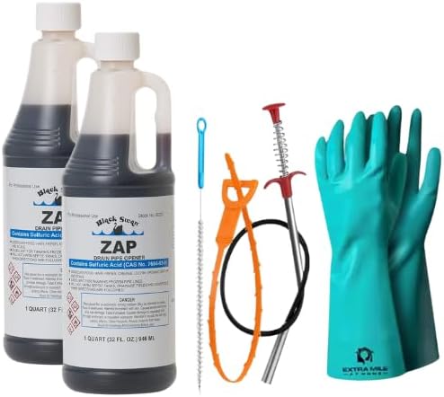 Ultimate Drain Rescue Kit, 2 Pack 32 oz Drain Opener by ExtraMileatHome