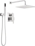 Delta Modern 14 Series Square Rain Shower System Faucet Set, Rainfall Chrome by DeltaFaucet