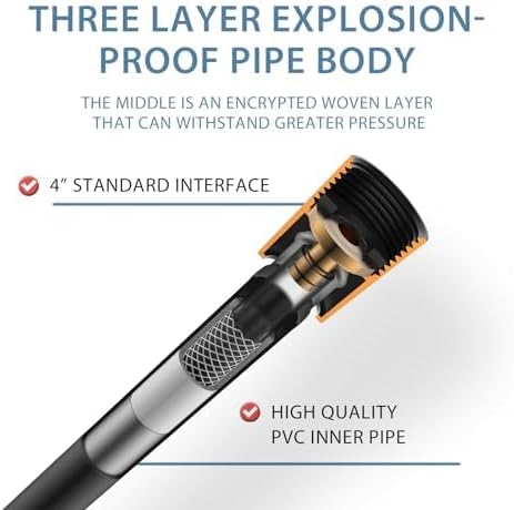 Chrome Shower Hose Extra Long 79 Inches Explosion Proof Anti Winding Toilet - Image 4