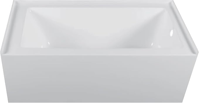 Fine Fixtures Acrylic, Fiberglass Alcove Soaking Bathtub - Image 4