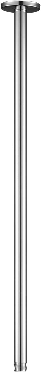 OFFO Shower Arm with Flange, 24 in Ceiling Mount Replacement Rain Shower Head by OFFO