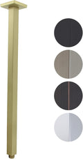 Shower Arm with Flange 24 Inches Ceiling Mount Square Straight Extender by Drettyer