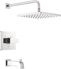 Delta Faucet Modern Raincan Square Single-Function Tub and Shower Trim Kit by DeltaFaucet