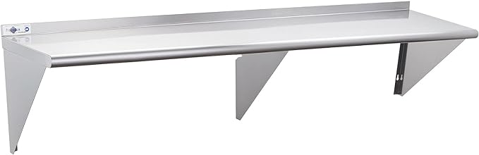 Profeeshaw NSF Stainless Steel Shelf 18” x 72”, 500 lb Commercial Shelves Wall by Profeeshaw