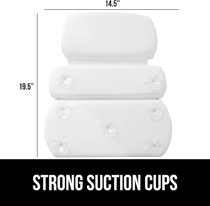GORILLA GRIP Bath Pillow for Tub, Improved Suction Cups, Luxury Bathtub Pillows - Image 4