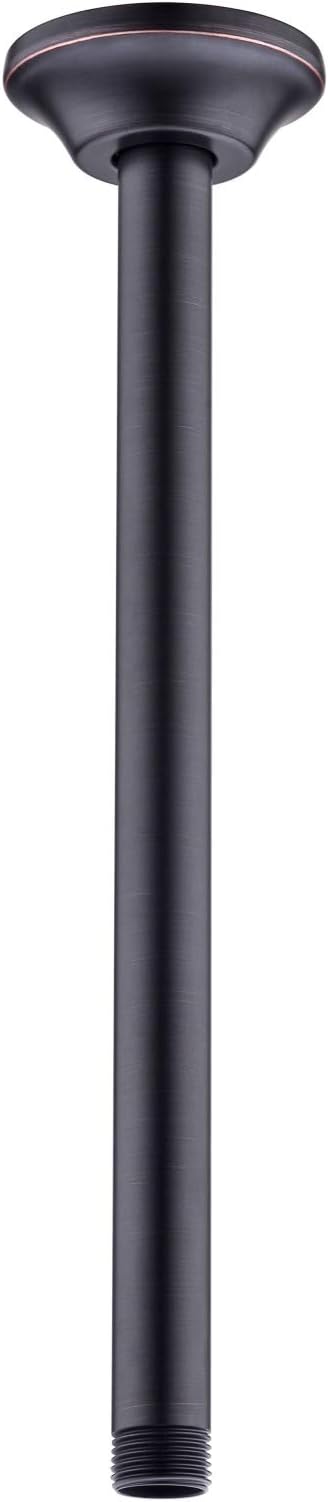 BESTILL 12 Inch Ceiling Mount Rain Shower Head Arm and Flange, Oil Rubbed Bronze by BESTILL
