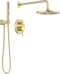 Lava Odoro Modern 2-Setting Round Rain Shower System, Shower Valve Trim Kit by LavaOdoro