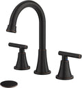 Bathroom Faucets for Sink 3 Hole, Hurran Oil Rubbed Bronze Bathroom Sink Faucet by Hurran