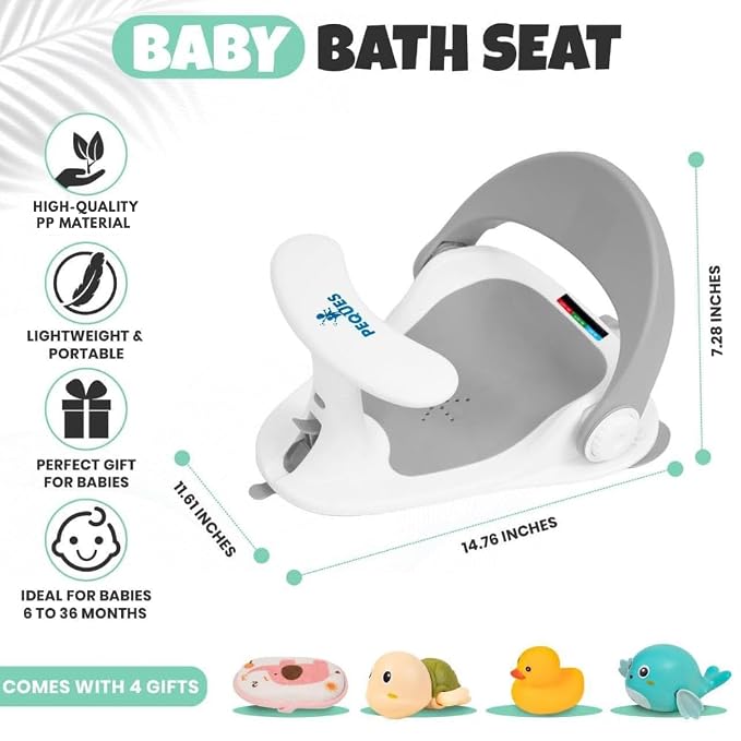 Baby Bath Seat for Babies 6 Months & Up Sitting Up | Non-Slip Bath Seat - Image 3