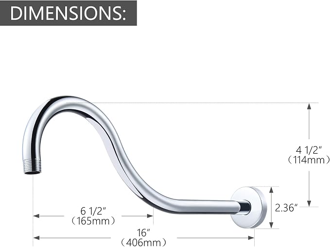 High-end Wall Mounted Extention High Arc Anti-corrosion Shower Arm（Made of - Image 2