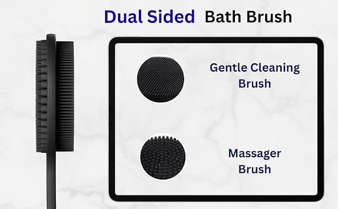 ARK Silicone Scrubber for Shower, 17 in Lengthened Long Handle Body Brush - Image 7