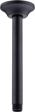 BESTILL 8 Inch Ceiling Mount Rain Shower Head Arm and Flange, Matte Black by BESTILL