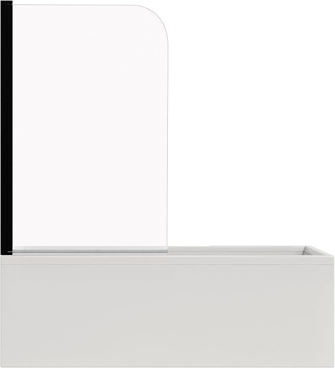 32" W x 55" H Frameless Bathtub Shower Door, 1/4" Tempered Glass Panel - Image 8