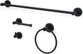 Matte Black Bathroom Hardware Set 4 Piece Towel bar Set, Towel Rack by Designchangeslife