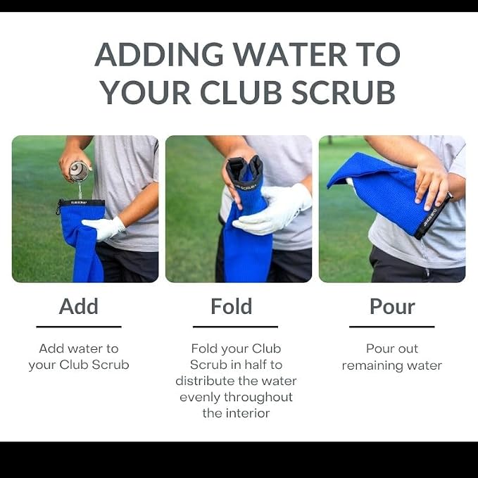 Club Scrub Towel Pro, Golf Club and Ball Cleaning Pouch - Image 6