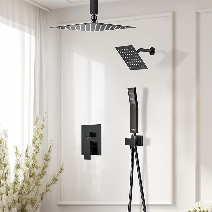 Shower Faucet Set Matte Black Shower Systems, STARBATH 3 Way Shower Faucet - Image 6
