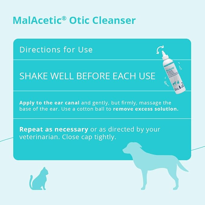 Malacetic Otic Cleanser for Dogs and Cats, 8 fl oz - Image 4