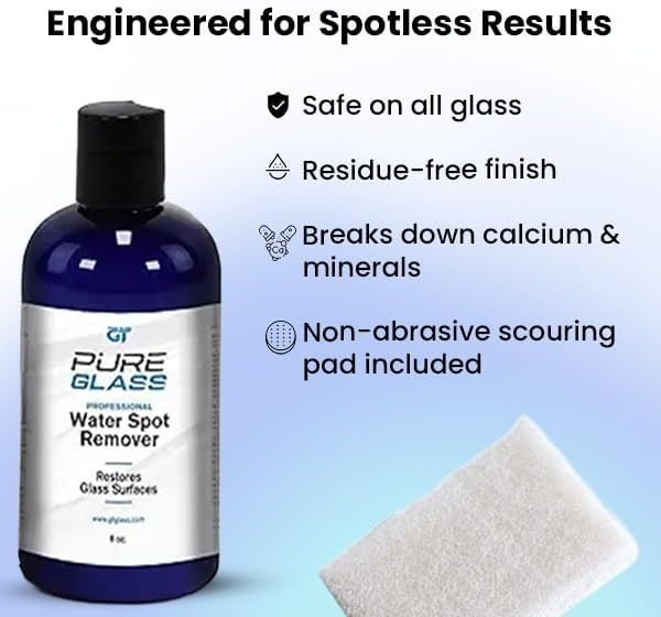 PureGlass Water Spot Remover, Professional-Grade Glass Cleaner - Image 4