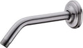 9 Inch Angled Shower Arm Brushed Nickel, Curved Shower Head Pipe by DIKUROOMS