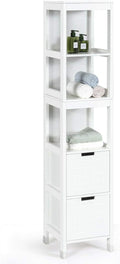 Tangkula Tall Bathroom Storage Cabinet, Freestanding 57" H Tall Slim Bathroom by TANGKULA