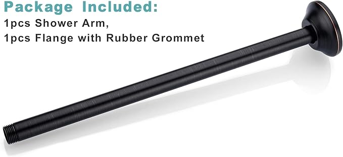BESTILL 16 Inch Ceiling Mount Rain Shower Head Arm and Flange, Oil Rubbed Bronze - Image 7