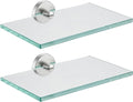 JQK Bathroom Glass Shelf, Tempered Glass Shower Storage 8 by 5 inches, 304 by Homeimprovement