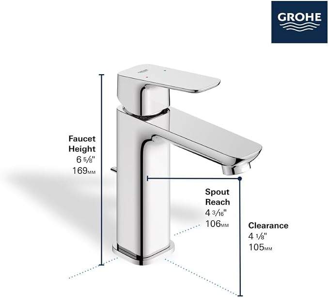 Grohe 101920GN00 Cubeo Single Hole Single Handle M-Size Bathroom Faucet - Image 4