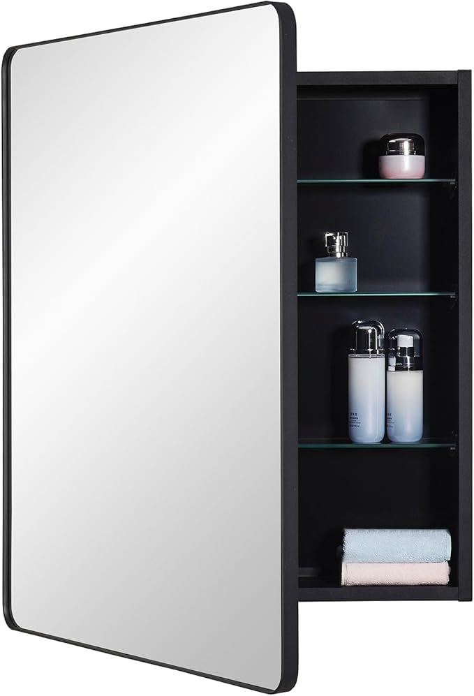Black Bathroom Mirror Medicine Cabinet by MedicineCabinetsMirrors