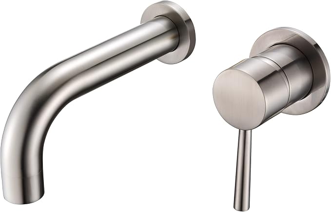 SUMERAIN Tub Faucet Brushed Nickel Wall Mount Bathtub Faucet Single Handle by SUMERAINFAUCETS