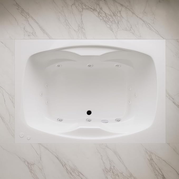 Carver Tubs - AR6042 - Modern Acrylic Fiberglass Whirlpool Tub Water Massage - Image 4