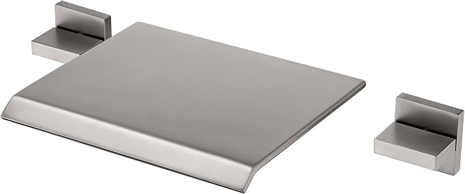 SUMERAIN Waterfall Tub Faucet Wall Mount Bathtub Faucet Brushed Nickel Dual by SUMERAINFAUCETS