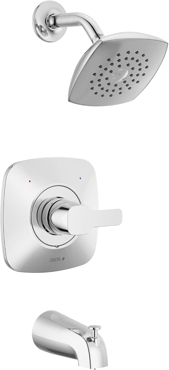 Delta Faucet Modern Single-Handle Chrome Tub and Shower Trim Kit, Shower Faucet by DeltaFaucet