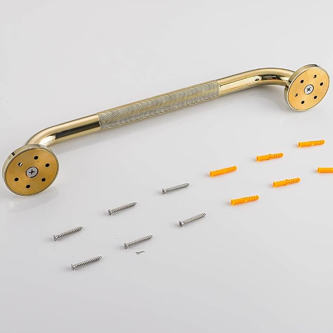 Textured Shower Grab Bar, 12-Inch Bathroom Support Rails, Stylish Safety - Image 4