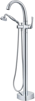 Free Standing Tub Faucet, Hanallx Luxury Polished Chrome Freestanding Bathtub by HanallxSanitaryWare