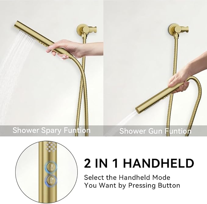 Shower Systems STARBATH 12+6" Round Dual Rainfall Shower Head - Image 5