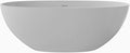 Premium 61" Solid Surface Freestanding Bathtubs, Repose-Grey Oval Stone Resin by HIGEINE