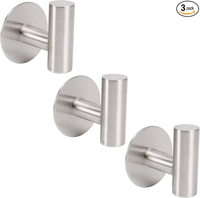 TocTen Bath Towel Hook, Strong Self Adhesive Robe Hook, SUS 304 Stainless Steel by TocTen
