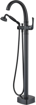 Free Standing Tub Faucet, Hanallx Luxury Matte Black Freestanding Bathtub Faucet by HanallxSanitaryWare