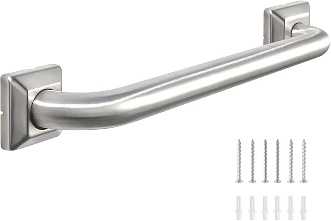 Bathroom Grab Bars Stainless Steel Handrail ADA Compliant 500lbs bathtubs and by Raemnaky