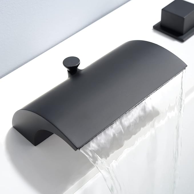 sumerain Black Roman Tub Faucet Waterfall Bathtub Faucet - Image 7