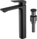 VOTON Vessel Sink Faucet Matte Black Tall Bathroom Faucet Single Handle Vanity by VOTON