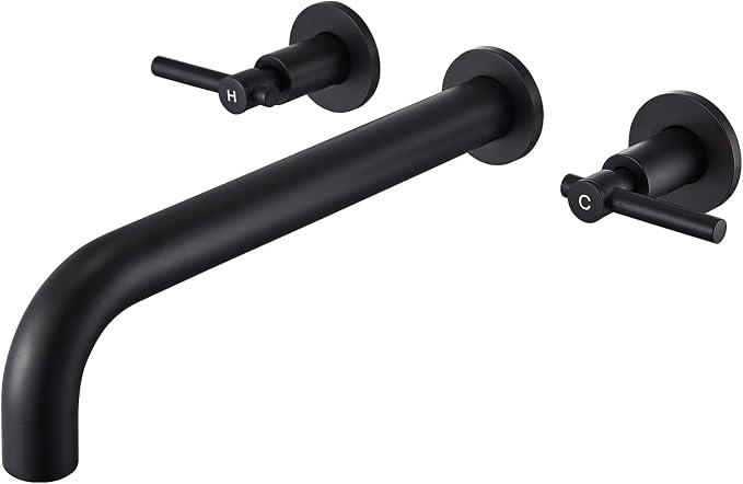 Wall Mount Tub Filler Black Tub Faucet Brass Bathroom Bathtub Faucets by wowkksanitaryware